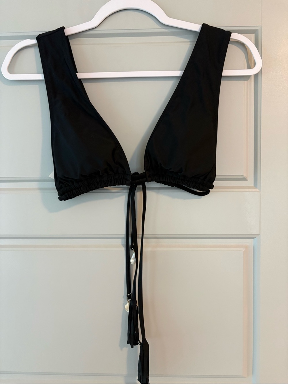 Black Tie-Back Bikini Top